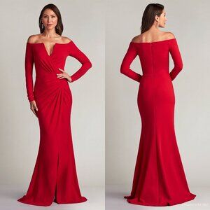 Tadashi Hearn Asymetric Draped Gown